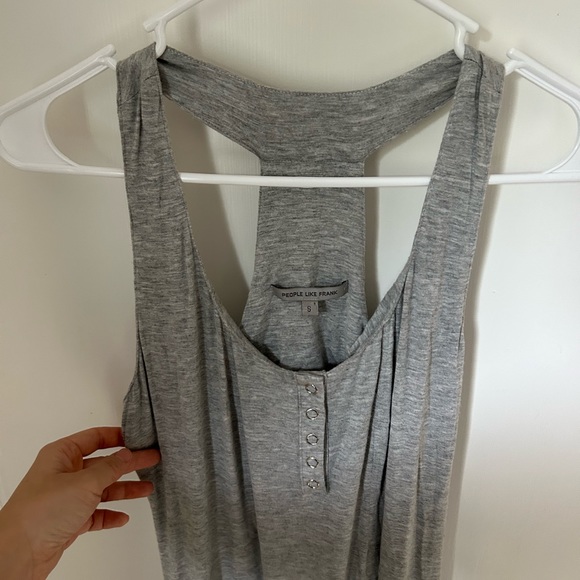 People Like Frank Gray Racer Back Sleeveless Dress Small S Casual Swing - Picture 4 of 8